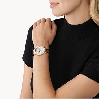 Angle shot of Michael Kors Layton MK7297 Womens Watch on white background