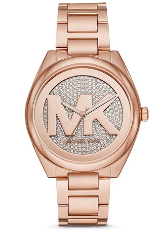 Front view of Michael Kors Janelle MK7312 Womens Watch on white background