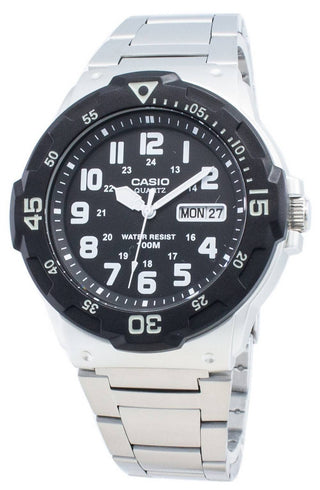 Front view of Casio MRW-200HD-1BV Mens Watch on white background