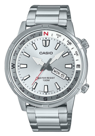 Front view of Casio MTD-130D-7AV Mens Watch on white background