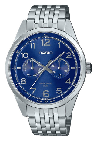 Front view of Casio MTP-E340D-2AV Mens Watch on white background