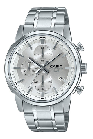 Front view of Casio MTP-E510D-7AV Mens Watch on white background