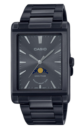 Front view of Casio MTP-M105B-1A Mens Watch on white background