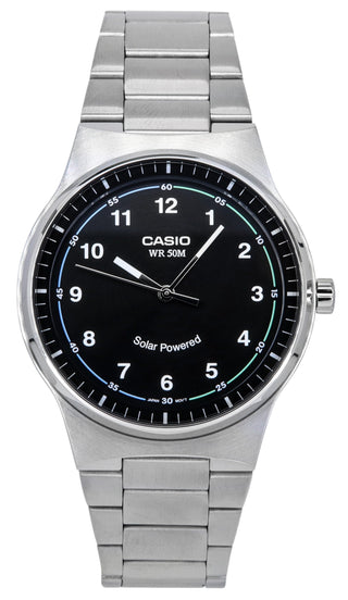 Front view of Casio MTP-RS105D-1B Mens Watch on white background