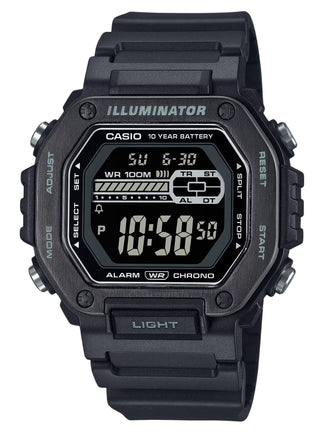 Front view of Casio MWD-110HB-1BV Mens Watch on white background