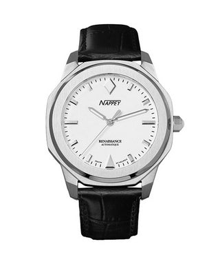 Front view of Nappey NY41-AD2M-1B1A.-.NW Mens Watch on white background