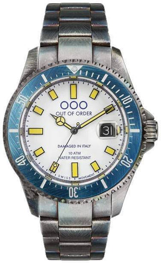 Front view of Out Of Order OOO.001-18.BI.BL.-.OW Mens Watch on white background