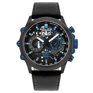 Front view of Police Chronograph PL-16018JSU_02 Mens Watch on white background