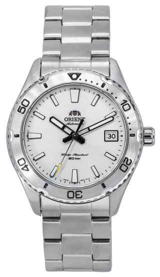 Front view of Orient RA-AC0Q03S10B Mens Watch on white background