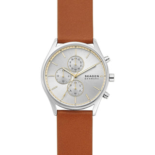 Front view of Skagen Holst Chronograph SKW6607 Mens Watch on white background