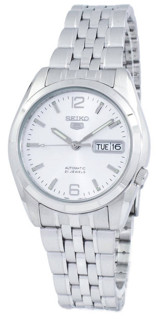 Front view of Seiko SNK385K1 Mens Watch on white background