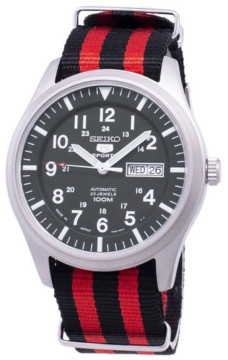 Front view of Seiko SNZG09J1-VAR-NATO3 Mens Watch on white background