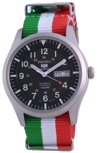 Front view of Seiko SNZG09K1-VAR-NATO23 Mens Watch on white background