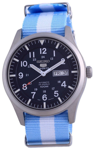 Front view of Seiko SNZG11K1-VAR-NATO24 Mens Watch on white background