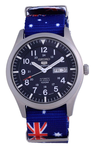 Front view of Seiko SNZG11K1-VAR-NATO30 Mens Watch on white background