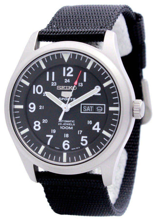 Front view of Seiko SNZG15K1 Mens Watch on white background