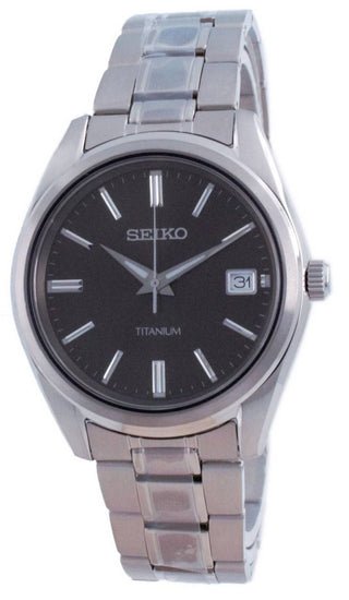 Front view of Seiko SUR375P1 Mens Watch on white background