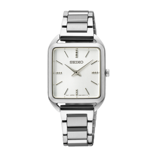 Front view of Seiko SWR073P1 Womens Watch on white background