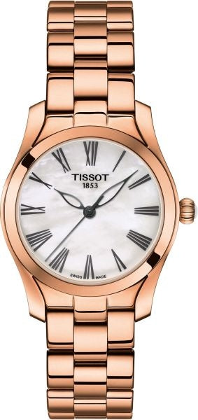 Front view of Tissot T-Wave T1122103311300 Womens Watch on white background