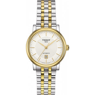 Front view of Tissot Carson Automatic T1222072203100 Womens Watch on white background