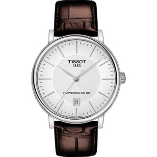 Front view of Tissot Carson Powermatic 80 T1224071603100 Mens Watch on white background