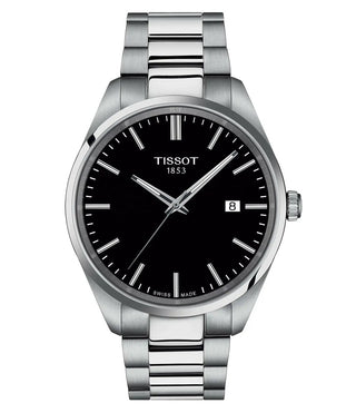 Front view of Tissot T150-410-11-051-00 Watch on white background