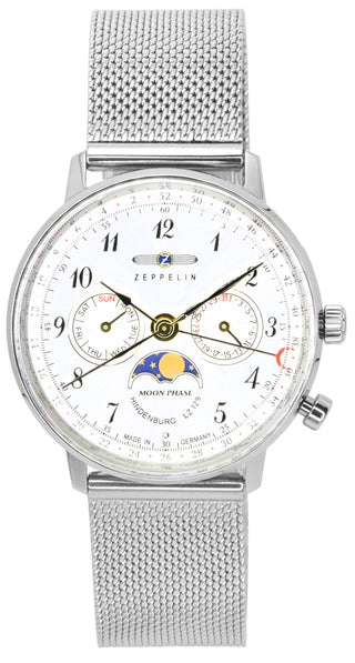 Front view of Zeppelin Z7037M1 Mens Watch on white background