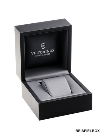 Angle shot of Victorinox 241862 Black Leather Unisex Watch on white background