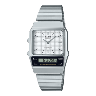 Front view of Casio AQ-800E-7A Mens Watch on white background