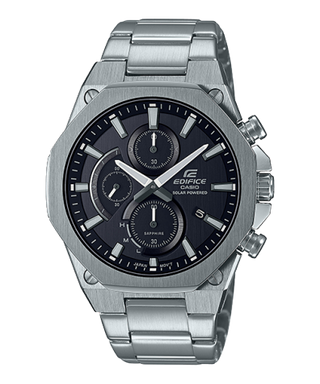 Front view of Casio Edifice EFS-S570D-1A Mens Watch on white background