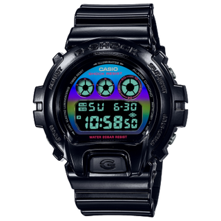 Front view of Casio G-Shock DW-6900RGB-1 Mens Watch on white background