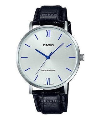 Front view of Casio MTP-VT01L-7B1 Mens Watch on white background