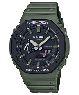 Front view of Casio G-Shock GA-2110SU-3A Mens Watch on white background