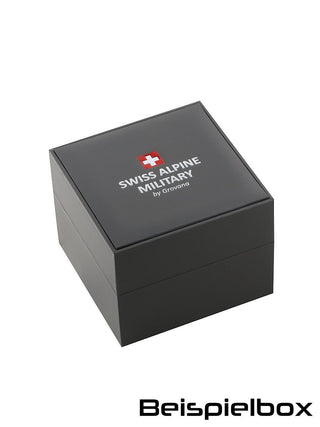 Angle shot of Swiss Alpine Military Chronograph 7029.9879 Silicone Unisex Watch on white background