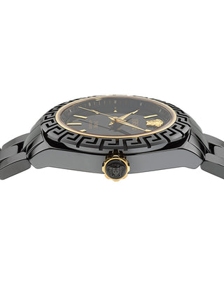 Angle shot of Versace VE6B00123 Black Stainless Steel Womens Watch on white background