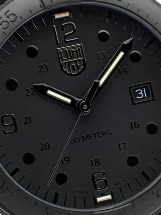 Angle shot of Luminox X2.2001.BO Black Silicone Unisex Watch on white background
