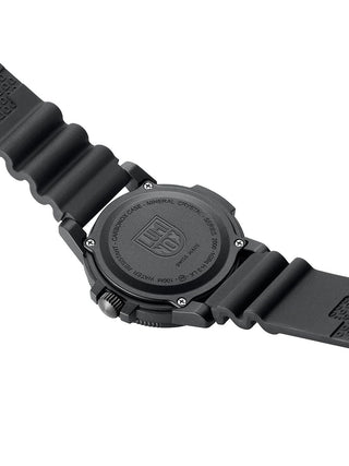 Angle shot of Luminox X2.2001.BO Black Silicone Unisex Watch on white background