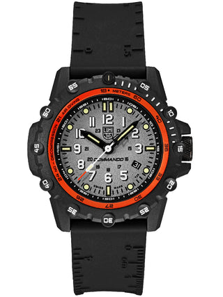 Angle shot of Luminox XS.3301 Grey Dial Black Strap Unisex Watch on white background